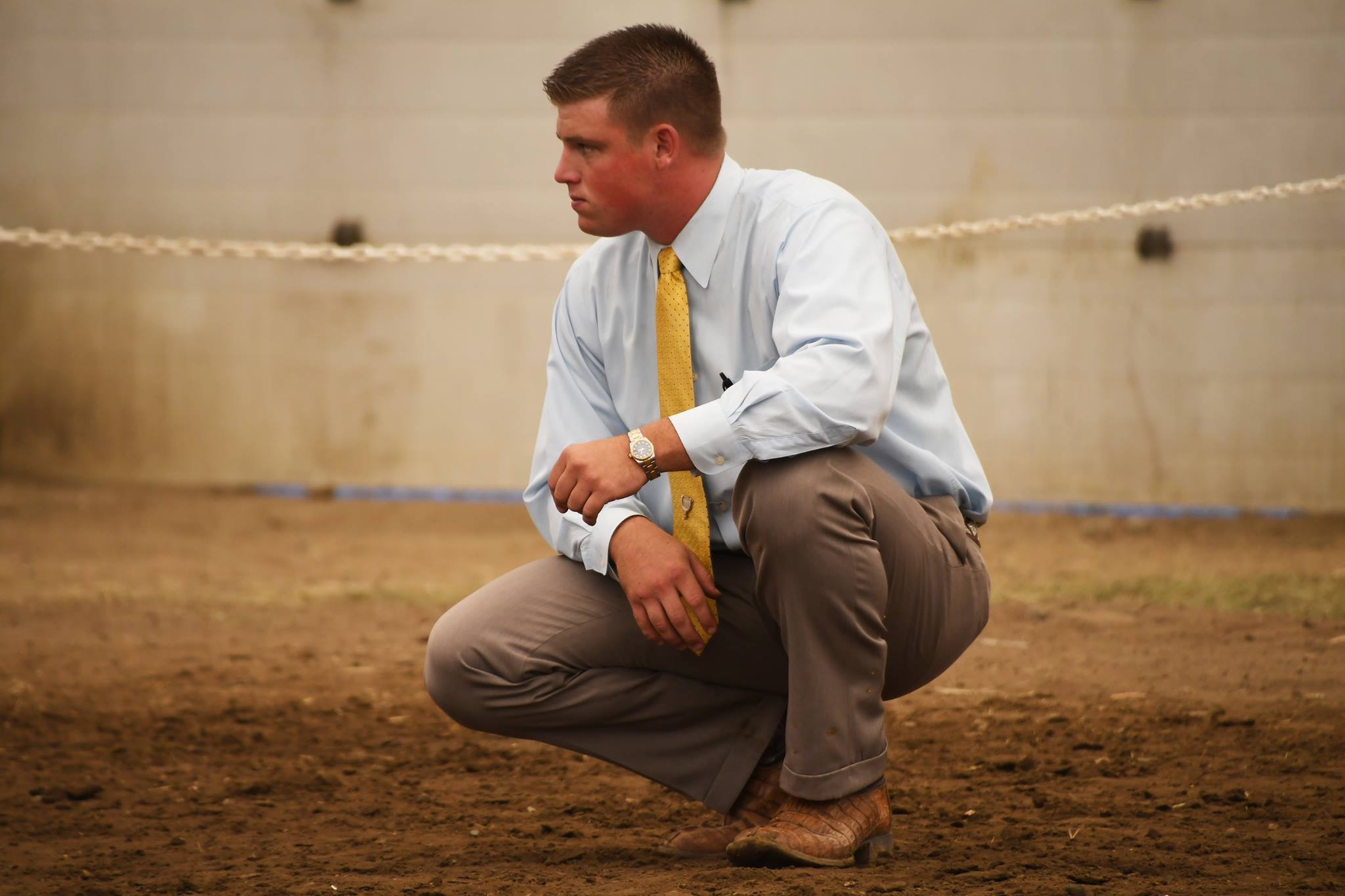 man in a white shirt
